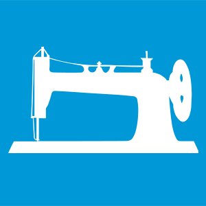 sewing machine blue
